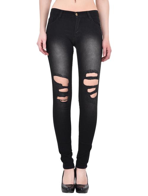 black distressed denim jean - 13680484 - Very Small Image - 1