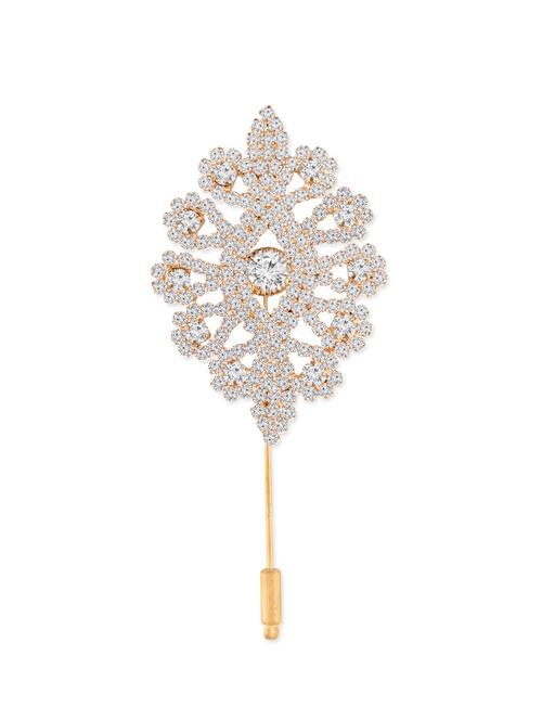 White Colored Brass Brooch - 13686104 - Very Small Image - 1