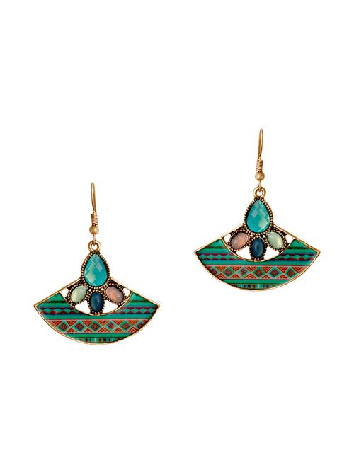 multi colored metal drop earrings - 13693824 - Very Small Image - 1