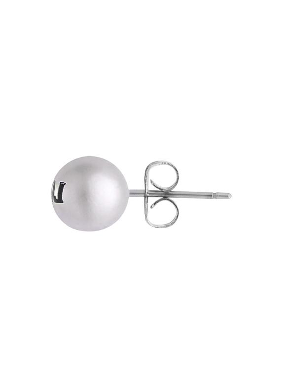 white metal studs earrings - 13693909 - Zoom Image - 4