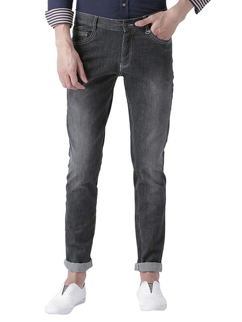 Black Cotton Blend Jeans - 13698162 - Very Small Image - 1