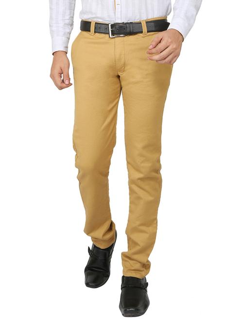beige cotton chinos casual trousers - 13701470 - Very Small Image - 1