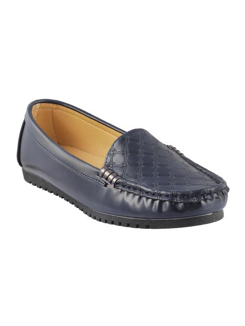 blue leatherette slip on loafers - 13711535 - Very Small Image - 1
