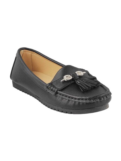 black leatherette slip on moccasins - 13711537 - Very Small Image - 1