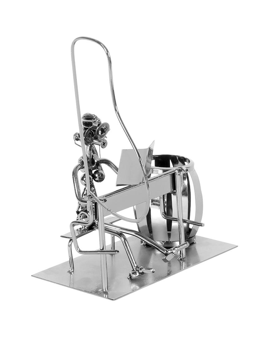 jewel fuel iron metal girl playing piano office desk organizer showpiece - 13743100 - Standard Image - 2