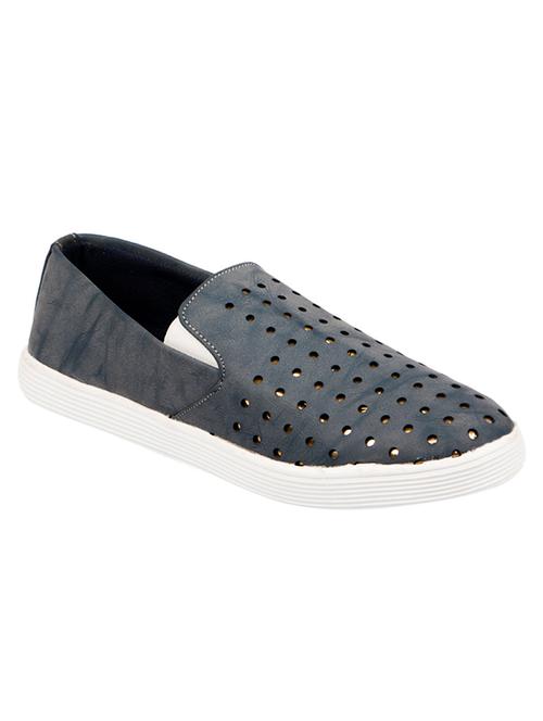 blue leatherette casual slipon - 13745882 - Very Small Image - 1