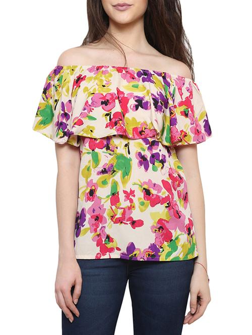 pink floral printed top - 13755168 - Very Small Image - 1