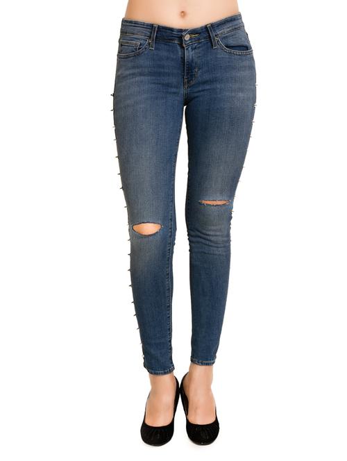 blue embellished denim jean - 13811738 - Very Small Image - 1