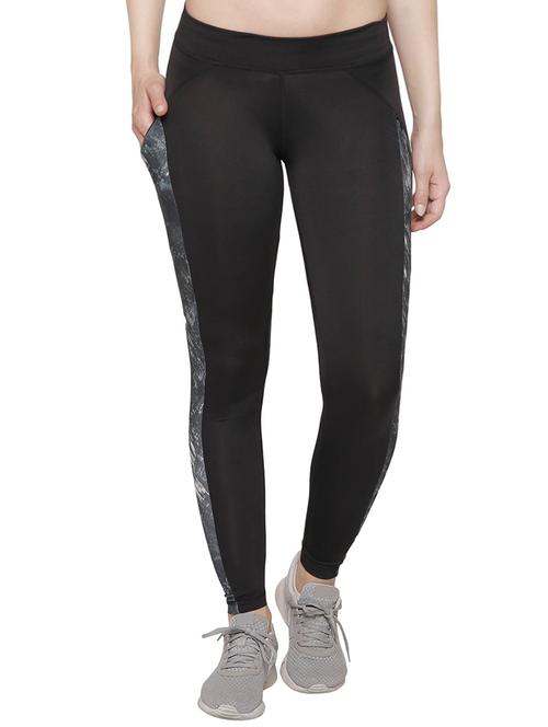 black printed track pant - 13818553 - Very Small Image - 1