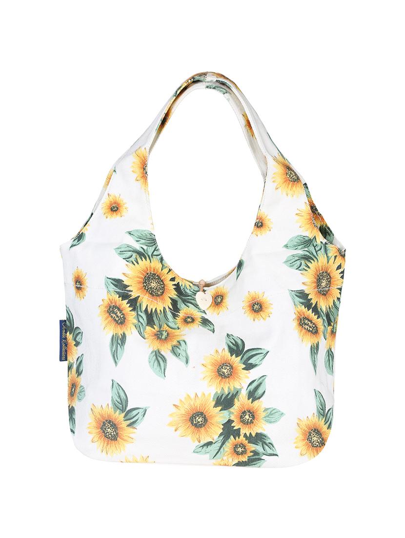 white canvas printed shopping bag - 13827837 -  Zoom Image - 0