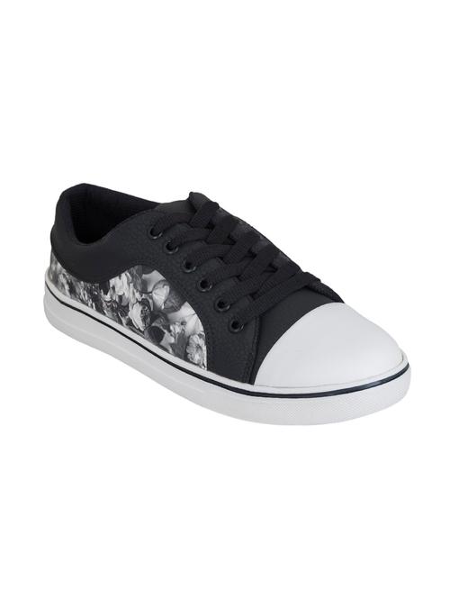 black canvas laceup sneakers - 13830078 - Very Small Image - 1