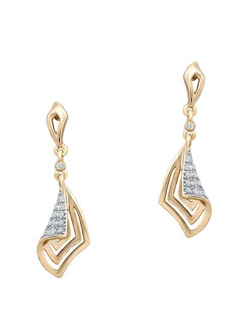 gold plated drop earrings - 13839201 - Very Small Image - 1