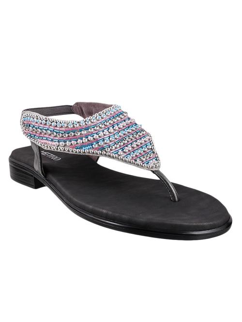 grey pu back strap sandals - 13854537 - Very Small Image - 1