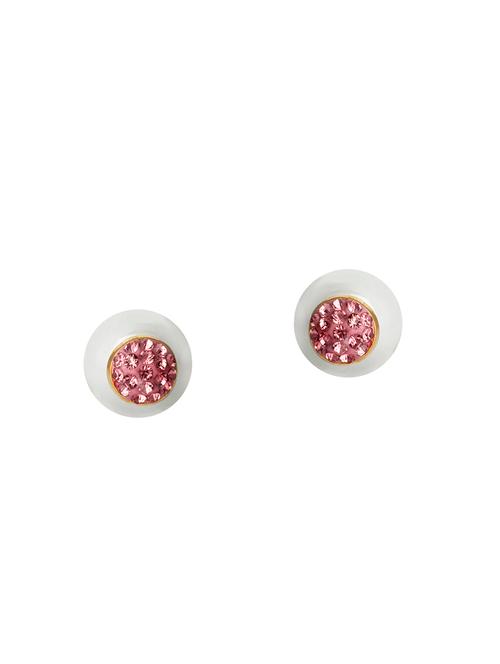 pink metal studs earrings - 13855079 - Very Small Image - 1