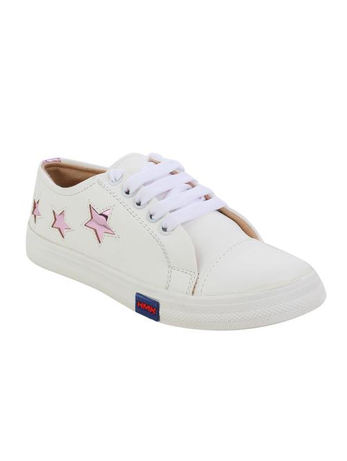 white canvas laceup sneakers - 13861104 - Very Small Image - 1