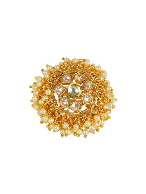 gold tone stone ring - 13870139 - Very Small Image - 1