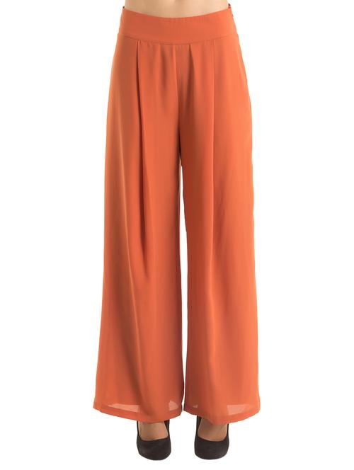Solid Orange Palazzo - 13880437 - Very Small Image - 1