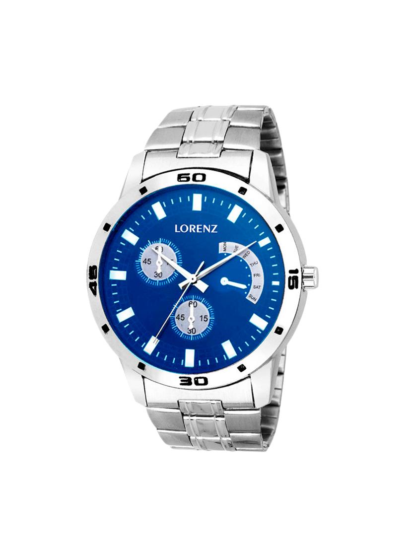 lorenz mk-1010a x3 blue stainless steel analog watch-for men