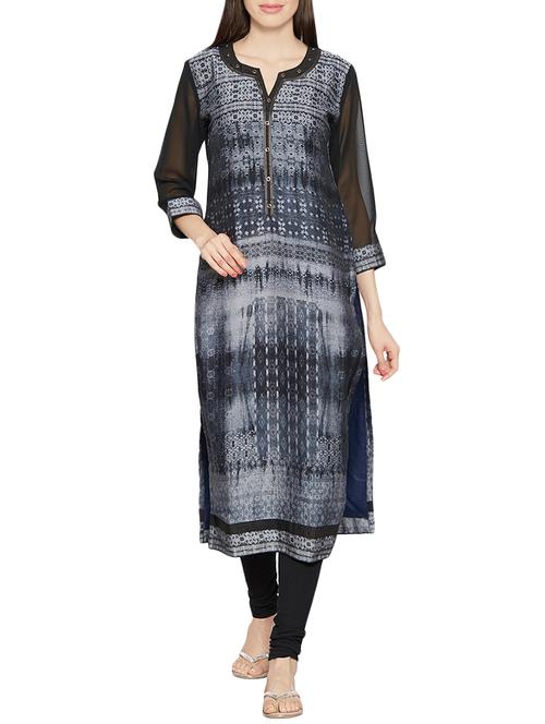women's straight kurta - 13908364 - Very Small Image - 1