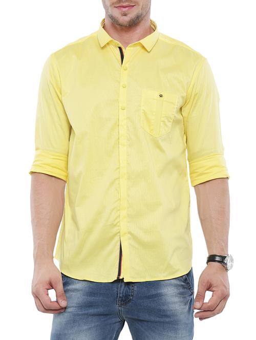 yellow linen casual shirt - 13918537 - Very Small Image - 1