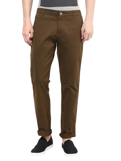 brown cotton chinos casual trouser - 13922614 - Very Small Image - 1