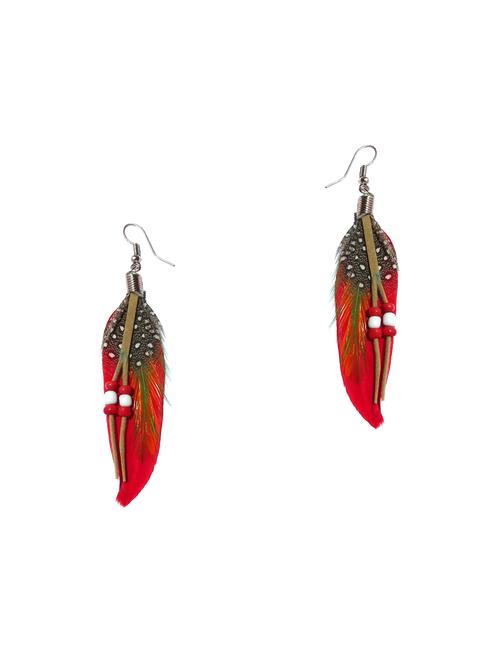red  drop earring - 13922997 - Very Small Image - 1