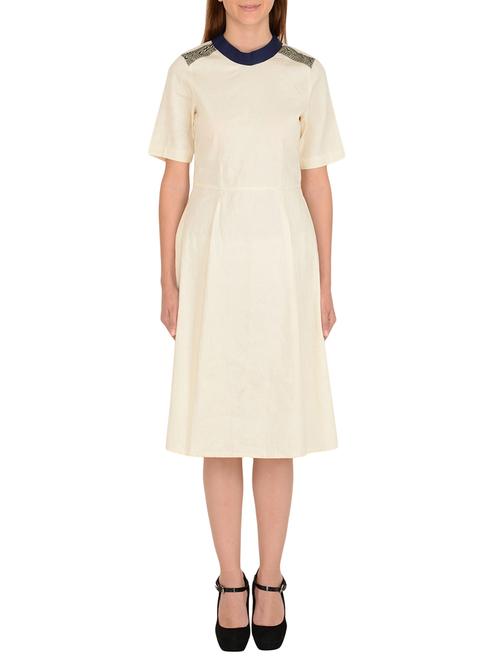 fadjuice cream cotton blend a-line dress - 13926824 - Very Small Image - 1