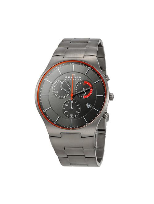 skagen grey dial chronograph watch for men - skw6076 - 13929107 - Very Small Image - 1