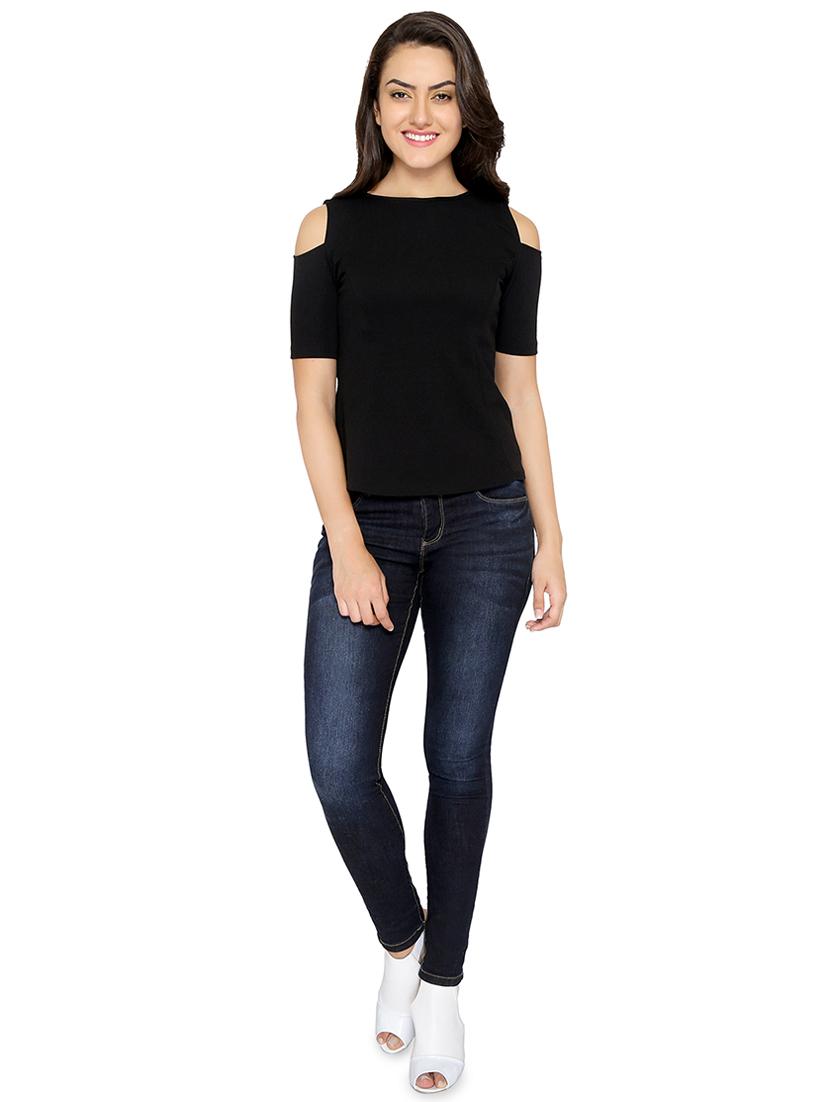 women's straight boat neck top - 13933630 - Standard Image - 3