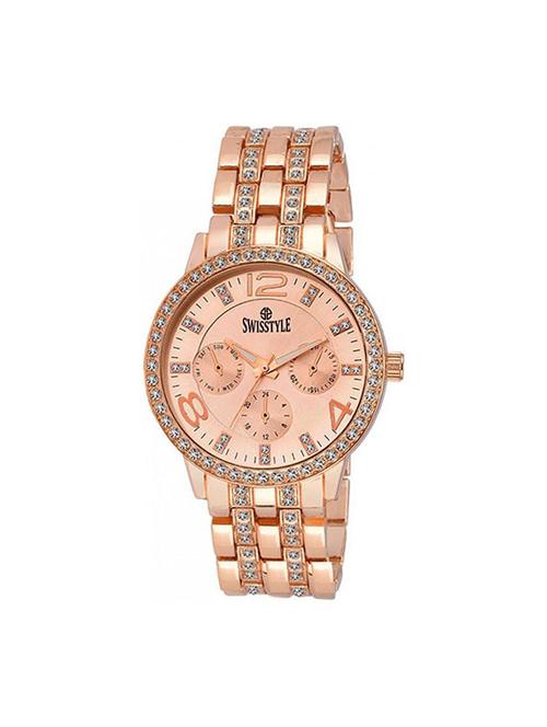 swisstyle round dial ladies anolog watch - 13946765 - Standard Image - 0