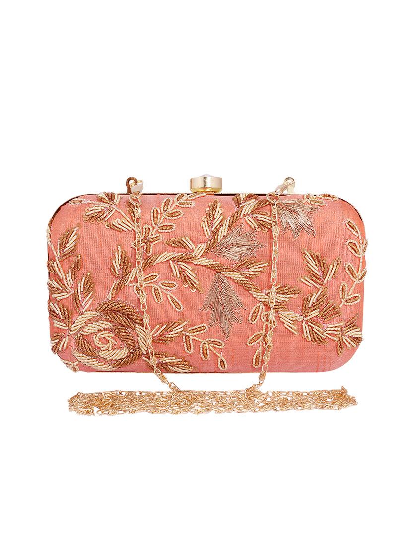 pink  metal  clutch - 13949082 -  Zoom Image - 0