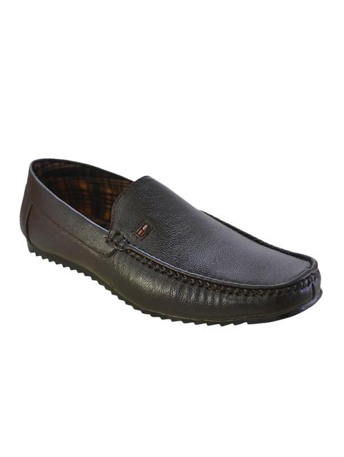 brown leatherette slip on loafer - 13960556 - Very Small Image - 1