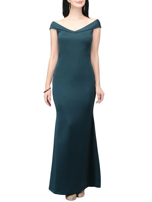 green lycra maxi dress - 14005645 - Very Small Image - 1