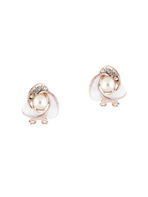 white  studs earrings - 14040496 - Very Small Image - 1