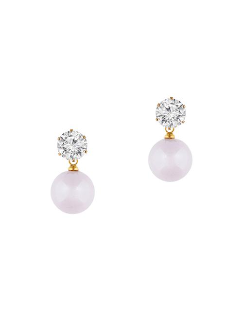 white metal studs earrings - 14040941 - Very Small Image - 1