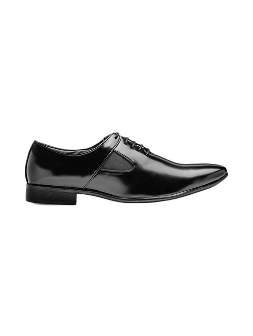 black leatherette lace-up derby - 14048196 - Very Small Image - 1