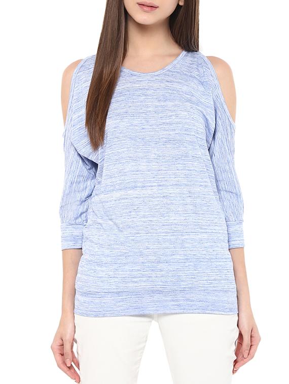 light blue polyester regular top - 14082593 -  Zoom Image - 0