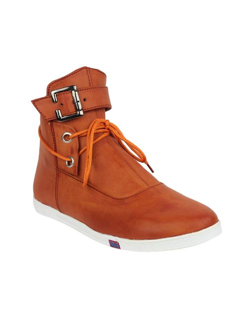 tan leatherette ankle  boot - 14088604 - Very Small Image - 1