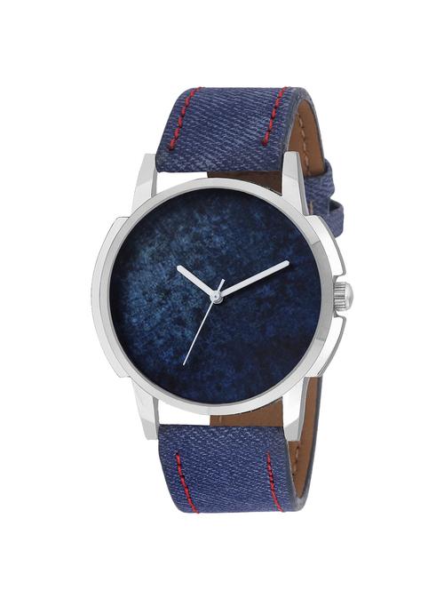 timebre round dial denim analog watch - 14095188 - Very Small Image - 1