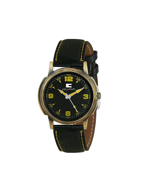 hillman  analog black dial  watch -hm1037kl01 - 14096099 - Very Small Image - 1