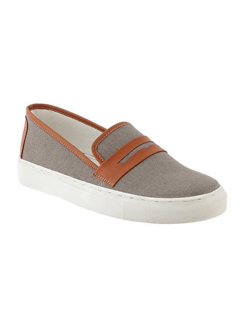 grey canvas casual slipon - 14100880 - Very Small Image - 1