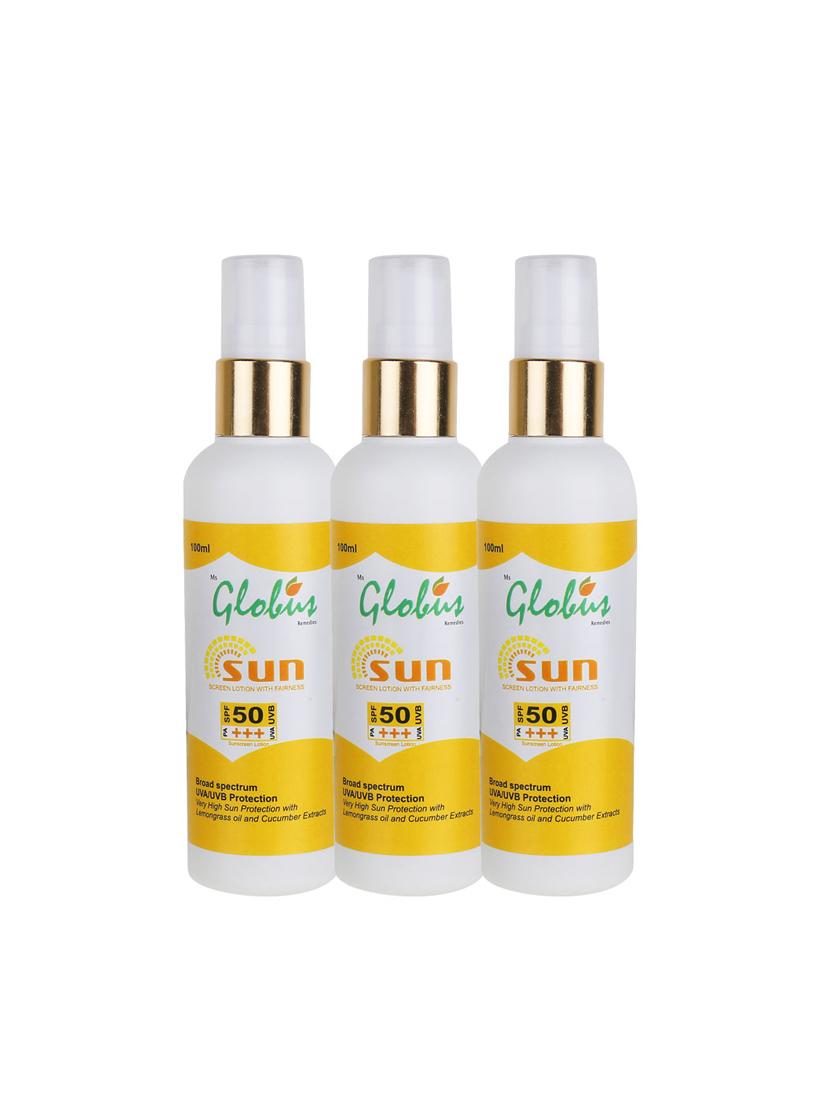 globus sunscreen lotion with fairness 