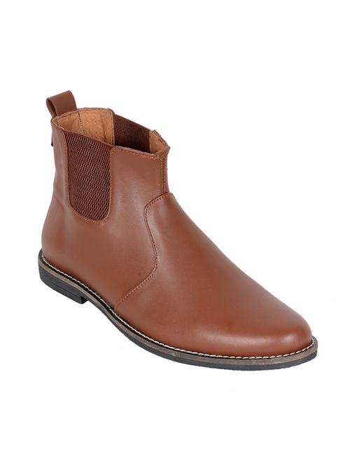 tan leather slip on boot - 14103985 - Very Small Image - 1