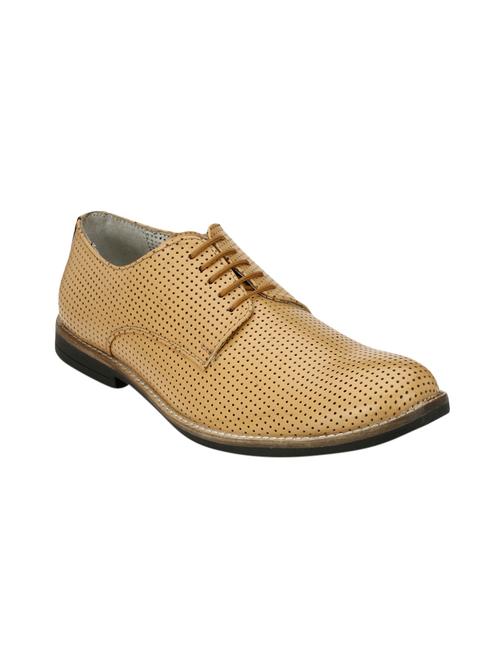 beige leather lace-up derby - 14106491 - Very Small Image - 1
