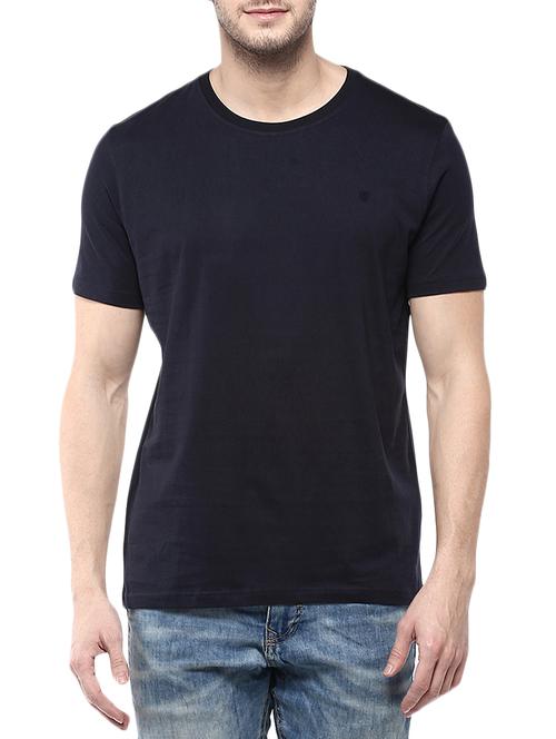 navy blue cotton t-shirt - 14109775 - Very Small Image - 1
