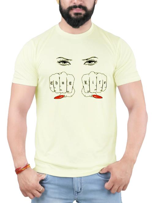 white cotton chest print tshirt - 14109984 - Very Small Image - 1