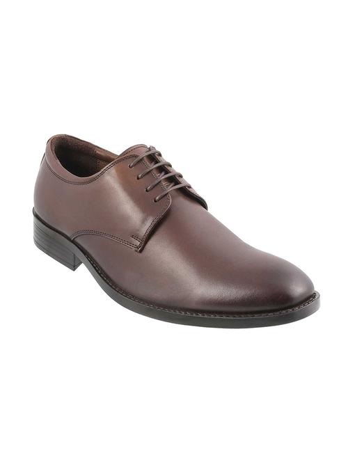 brown leather lace-up derby - 14116740 - Very Small Image - 1