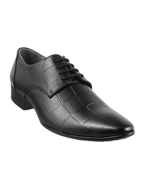 black leatherette lace-up derby - 14116753 - Very Small Image - 1