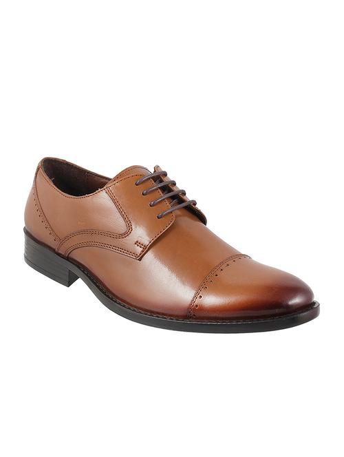 tan leather lace-up derby - 14116764 - Very Small Image - 1