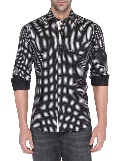 black cotton casual shirt - 14124400 - Very Small Image - 1